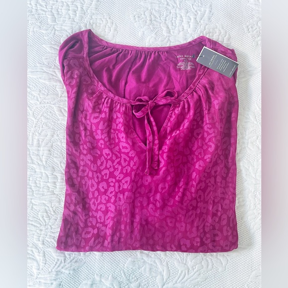 NWT Lane Bryant Swing Tee Purple Plum Color Keyhole Top Shirt Size 22/24 2X $50 - Picture 3 of 8